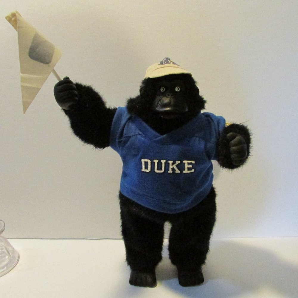 vtg Duke college gorilla pennant school spirit stuffed figure no longer works
